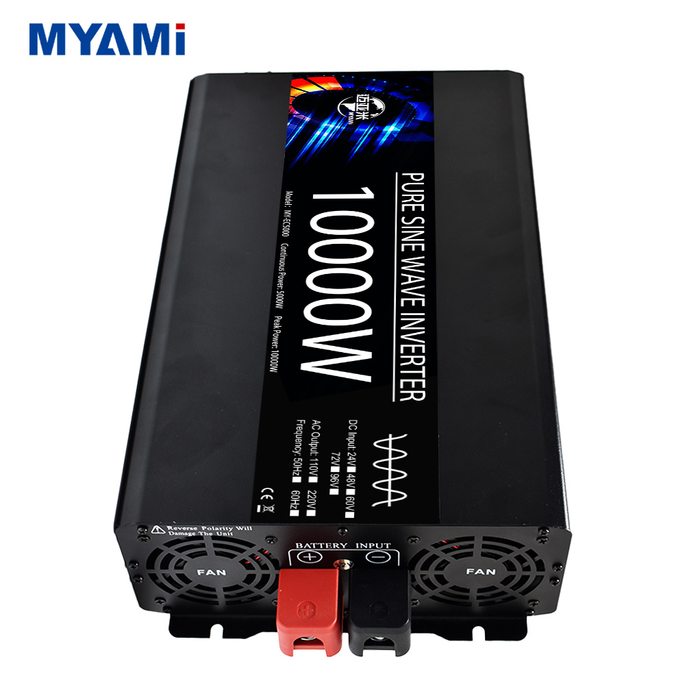 MYAMi Inverter 12V 24V 48V 60V 72V to 110V to 220V Dc to Ac Inverter 1KW 3KW 5KW 6KW 8KW 10KW Pure Sine Wave Power Inverter