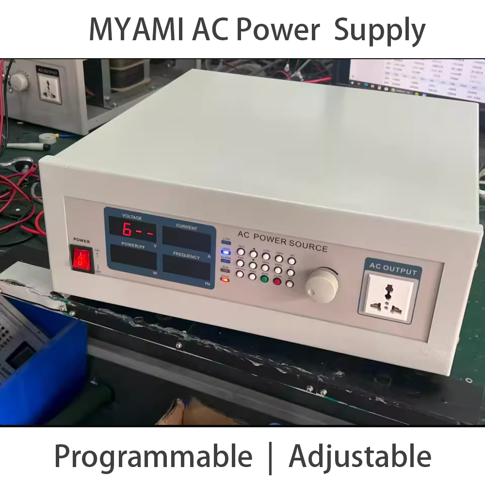 MYAMI High Power Programmable AC Variable Frequency Power Supply 350VA 500VA 1000VA Adjustable Touch Screen & Digital Display
