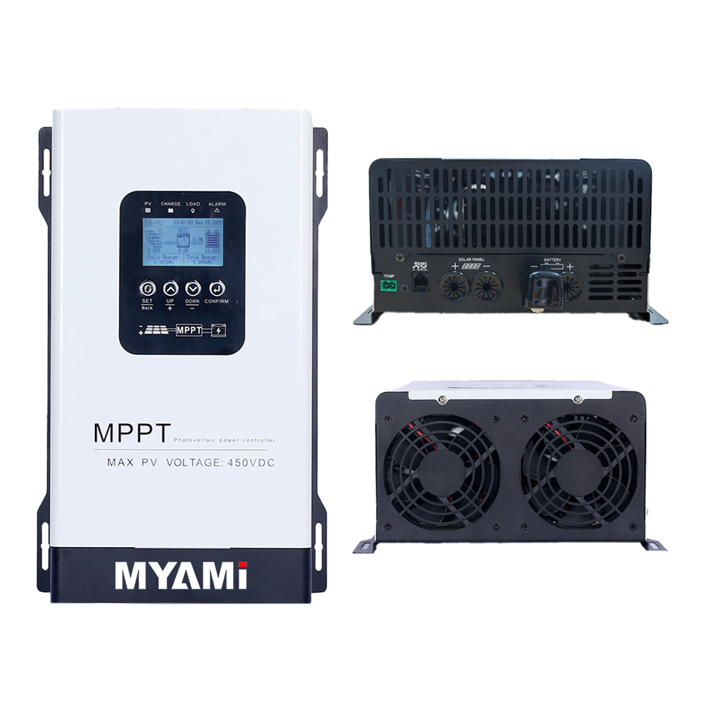 MYAMi 450V MPPT Solar Charge Controller 200 Amp 24V-192V LCD RS485 for Stable Charging Suitable for Solar Powered RV Systems
