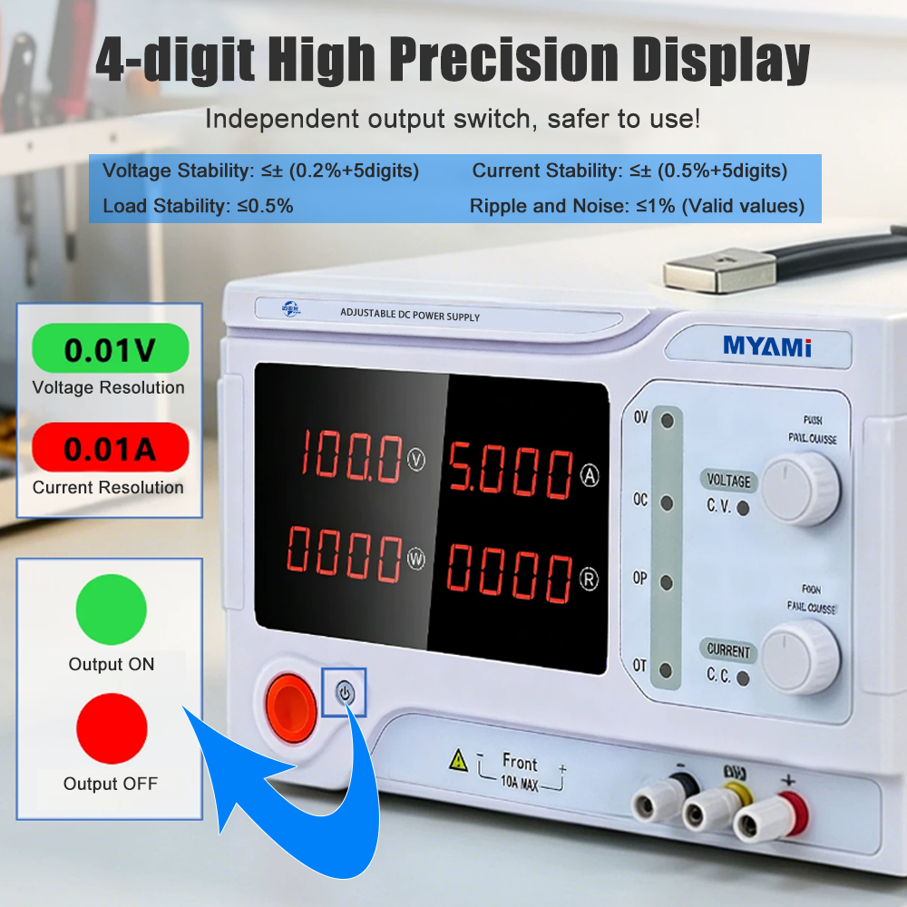 MYAMI 900W MY-K3030E 24V 30V 30A High Precision Adjustable Variable Lab Bench DC Regulated Power Supply With LED Digital Display