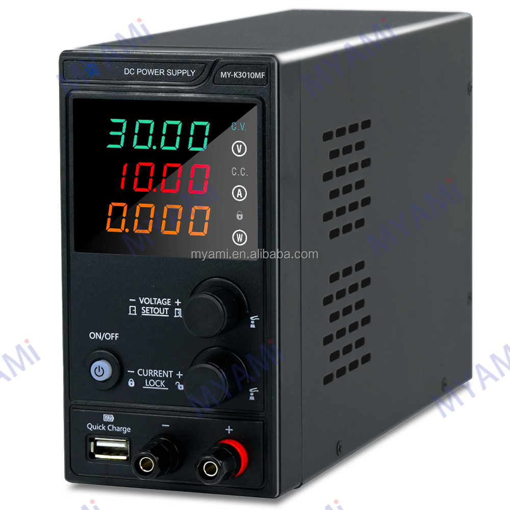 MYAMi 300W 0-30V 0-10A Variable Desktop Lab Dc Power Supply 30V 10A Adjustable Regulated Switching Power Supply for Phone Repair