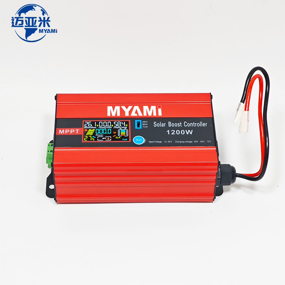 Top Sell MYAMi MPPT Solar Boost Charge Controller 1200W/600W 12-60V 30A/15A PV Power Input Adjustable 48V 60V 72V for Charging