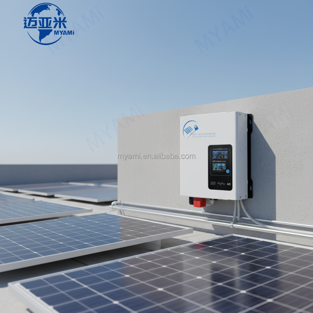 New Arrival MYAMi 4000W 3300W 2300W 1300W Dual LCD Display All in One Hybrid Solar Inverter 12V/24V/48V with 30A/60A/100A MPPT