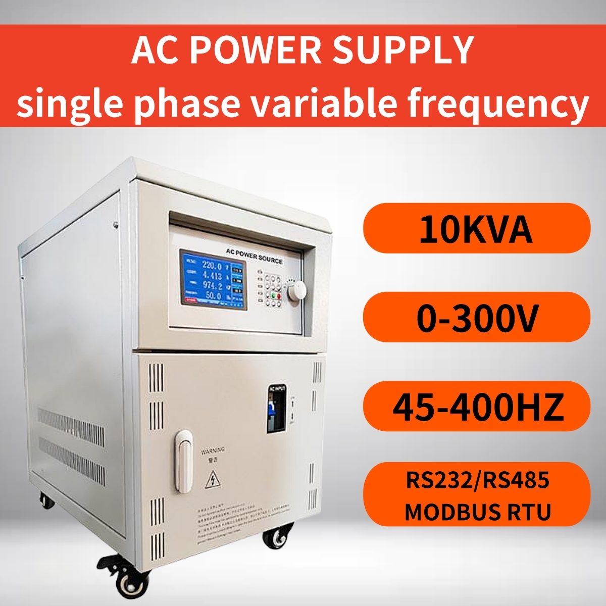 MYAMI 300V 5KW 10KW 15KW 20KW 30KW 45KW Adjustable Frequency Laboratory Ac Power Supply for  Electric Vehicle Experiment