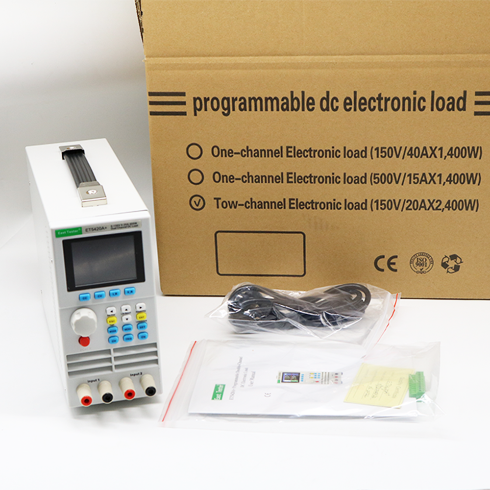 East Tester Programmable Single-Channel DC Electronic Load 400W 0-150V 40A 15A with 2.8-inch TFT LCD Screen for Auto Testing