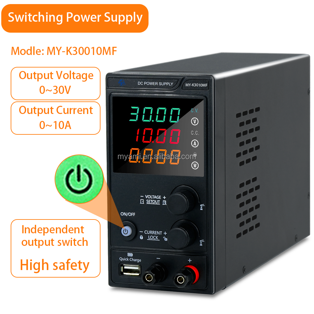 MYAMI MY-K3010MF/MY-K3005MS 30V 5A 10A Bench DC Adjustable Power Supply 4-Digit LED Display Dc Machine for Lab Mobile Repairing