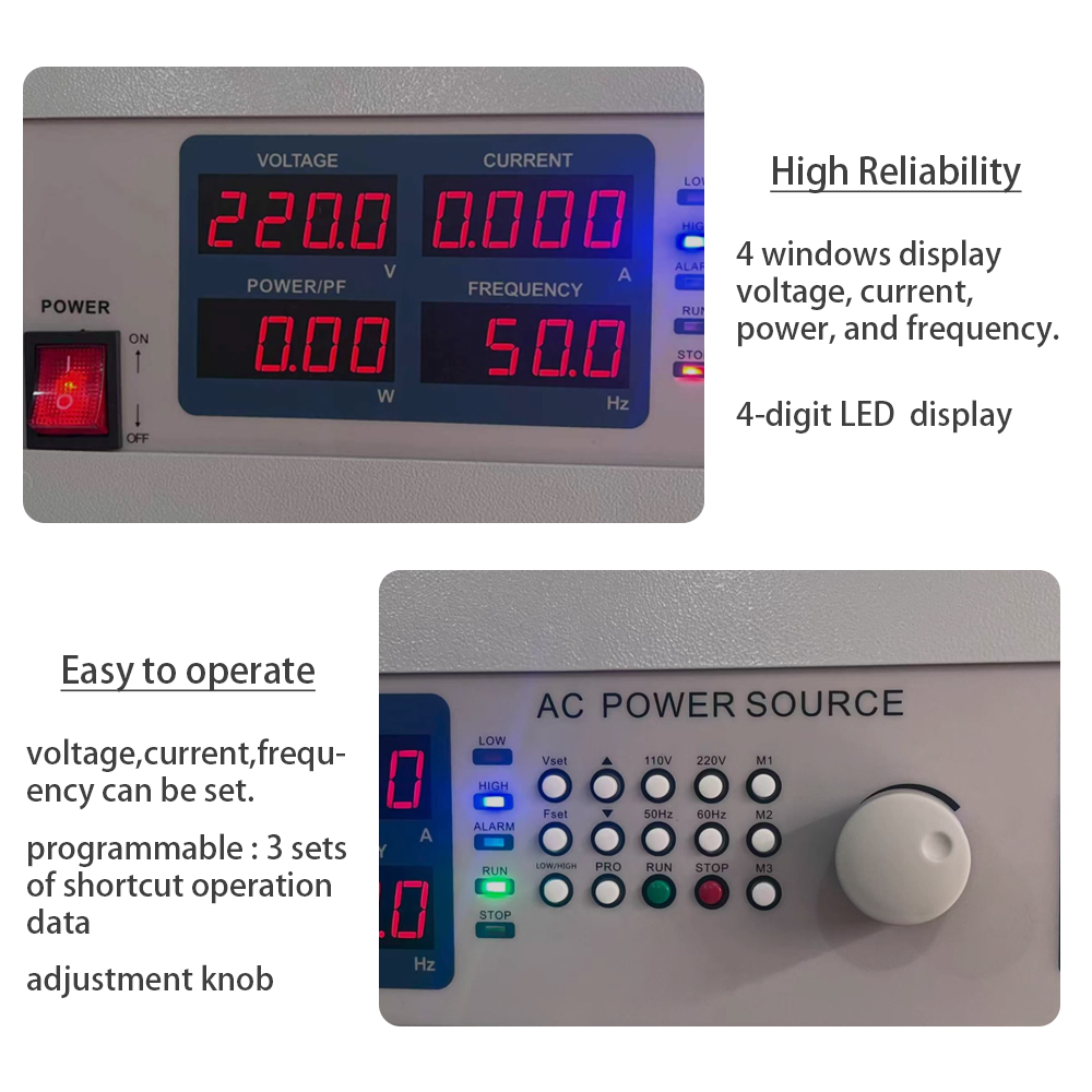 MYAMI 350VA 500VA 1000VA Variable Frequency Programmable High Power Stable Frequency High Precision Single-phase AC Power Supply