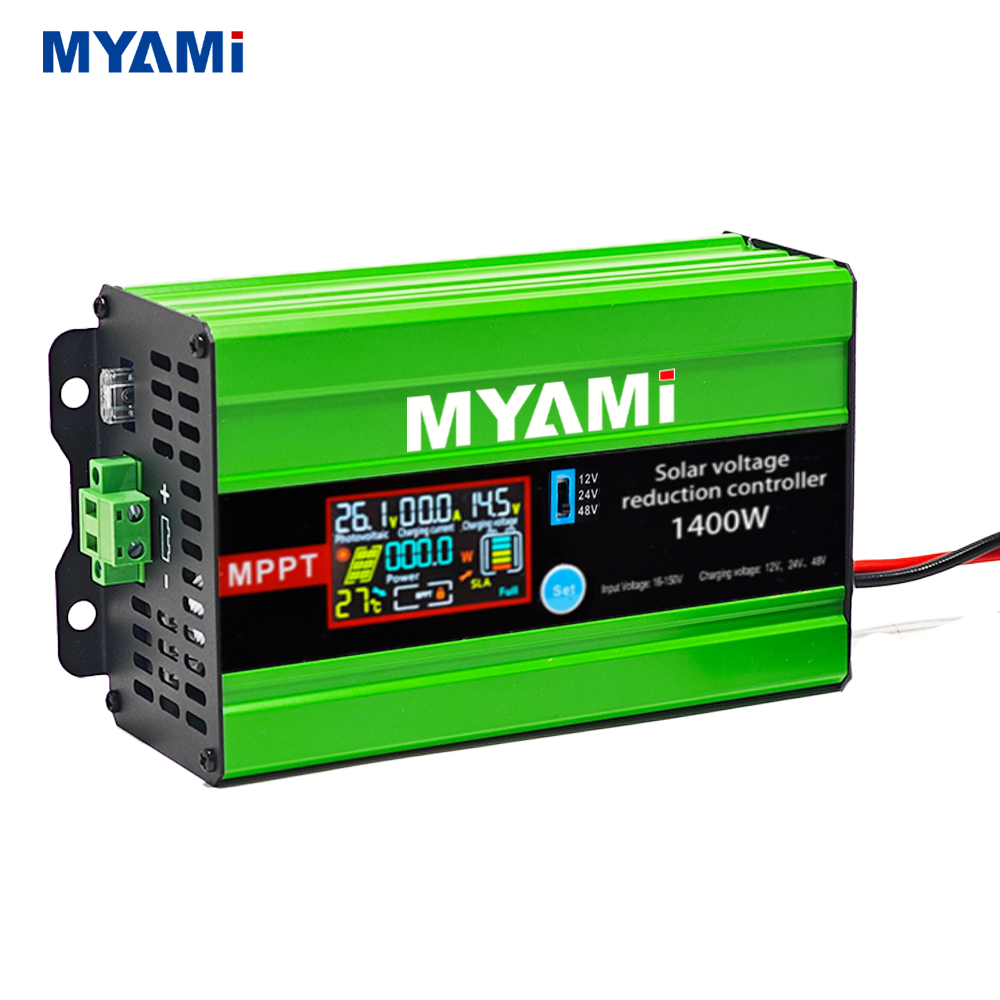 MYAMi 1400W 12V 24V 48V 25A MPPT Solar Buck Charge Controller Max 150V PV Input LCD Display Solar Voltage Reduction Controller