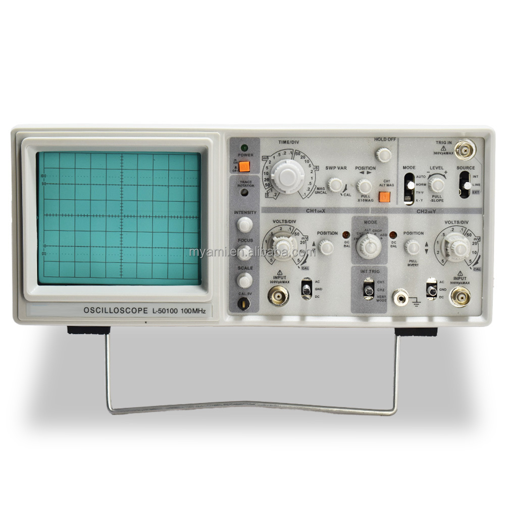 MYAMi 2 Channel Analog Oscilloscope Dual 20MHz to 100MHz Range for Laboratory Testing