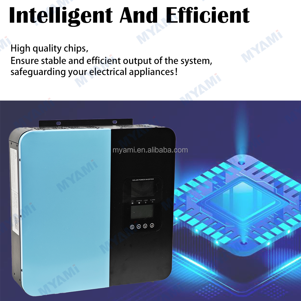 New Arrival MYAMi 6000W 5000W 3000W Hybrid Solar Power Inverter 12V 24V 48V 60V 72V 96V Built-in 60A MPPT All-in-one Inverter