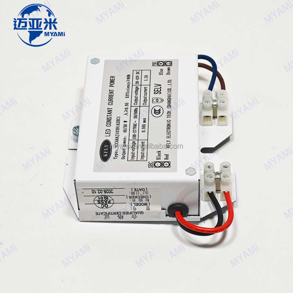KELY 40/50W 36-42V DC Output 100-277V AC 50/60Hz Input L/N-G 4KL-N 2K LED Constant Current Power Led Driver for LED Lights