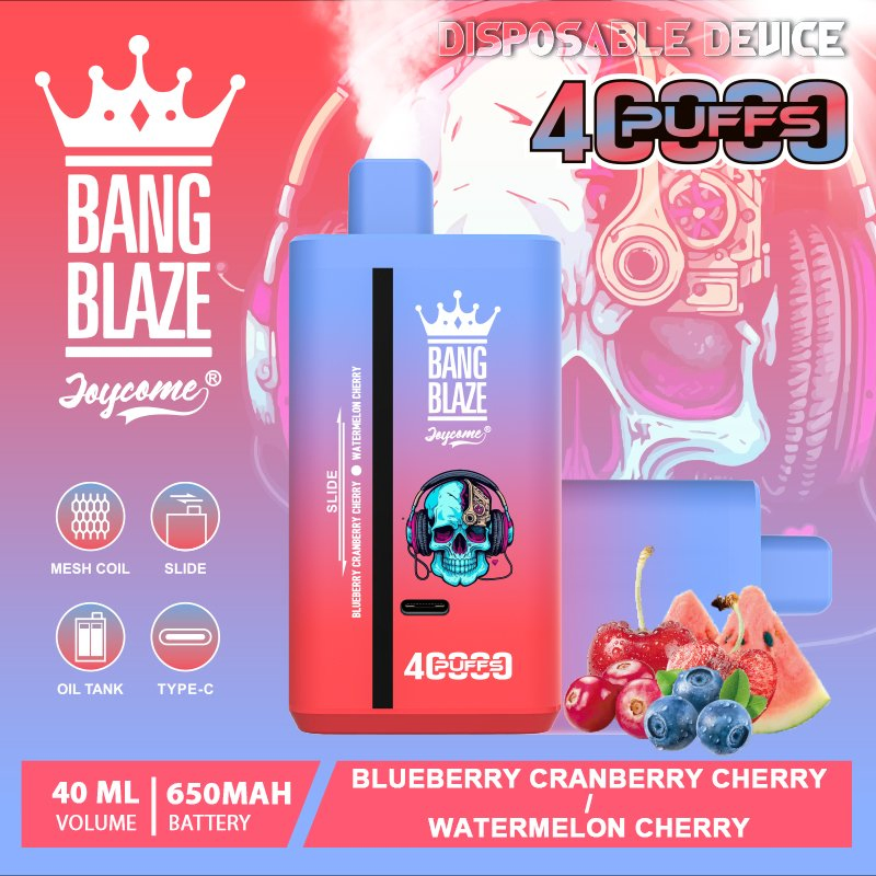 Bang 40000 Puffs Disposable Vape, Each Device Is Pre-Filled with Premium E-Liquid and Equipped with a Rechargeable Battery
