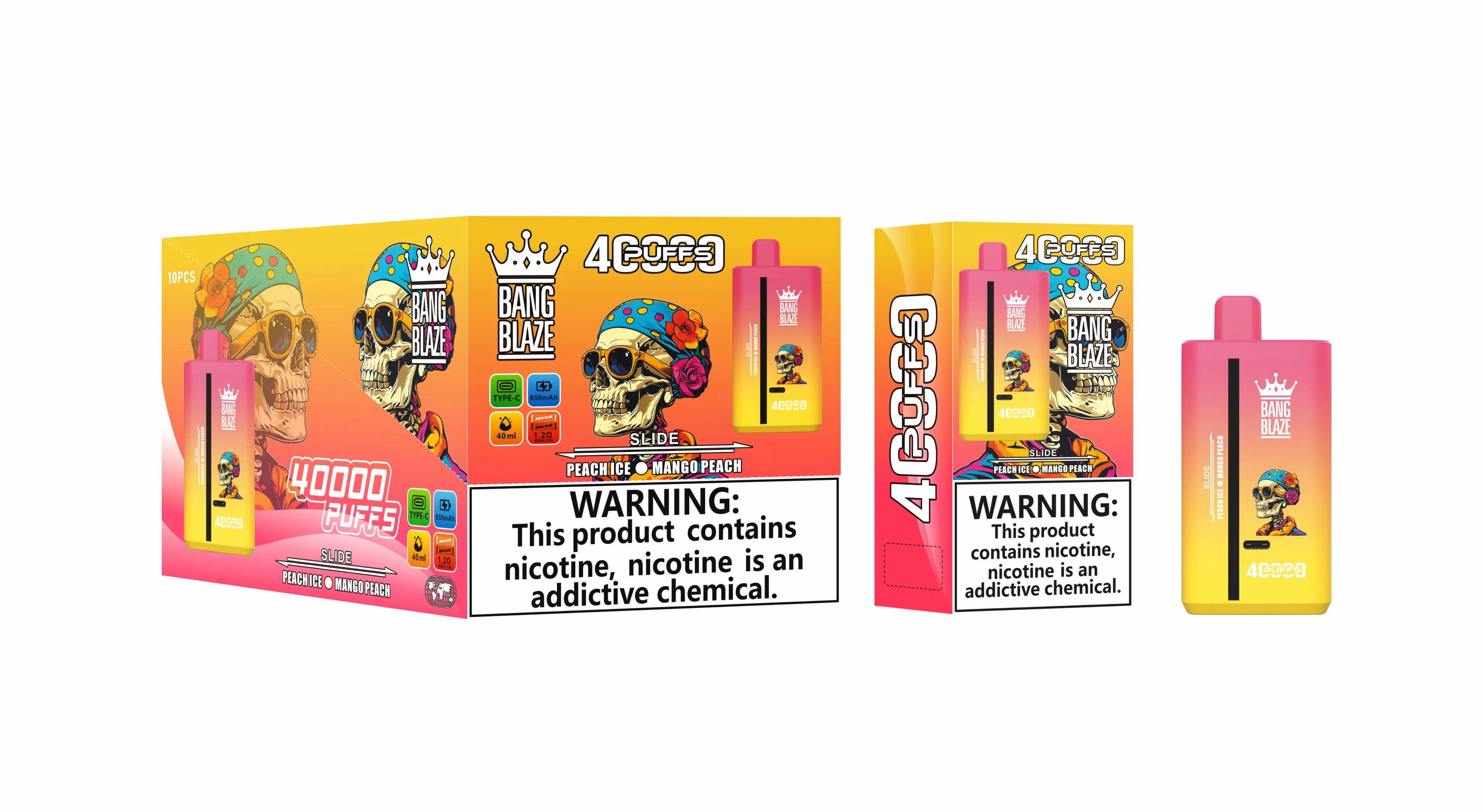 Bang 40000 Puffs Disposable Vape, Each Device Is Pre-Filled with Premium E-Liquid and Equipped with a Rechargeable Battery