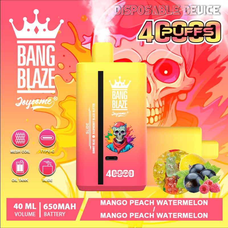 Bang 40000 Puffs Disposable Vape, Each Device Is Pre-Filled with Premium E-Liquid and Equipped with a Rechargeable Battery