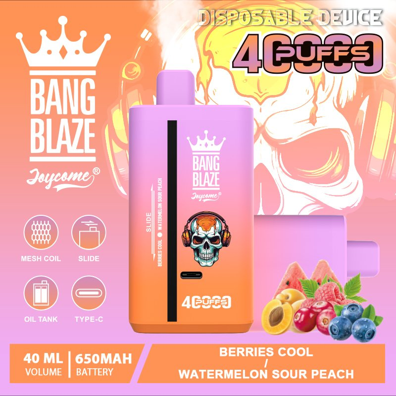 Bang 40000 Puffs Disposable Vape, Each Device Is Pre-Filled with Premium E-Liquid and Equipped with a Rechargeable Battery