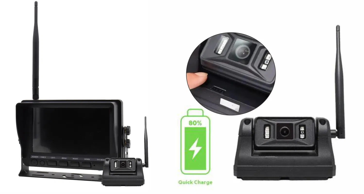 Wireless Rear-View Built-in Battery Camera System for Truck Safety