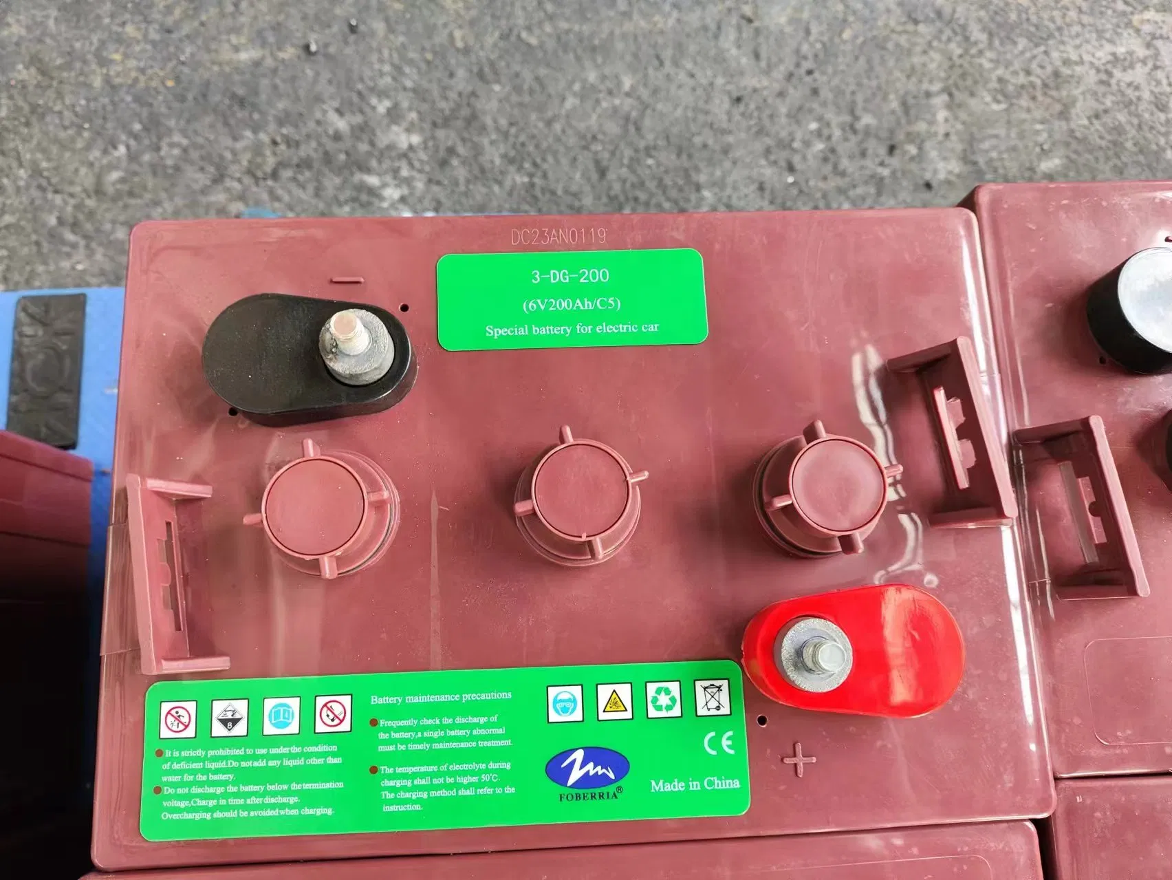 3-Dg-200 6V200ah Deep Cycle Golf Cart Battery Replace Trojan T105