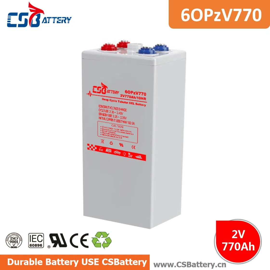 Csbattery 2V 250ah Maintenance Free Gel Battery for Inverter/Sweeper/Data-Center/Electric-Forklift-Truck/Vs: Sun Stone/Fiamm