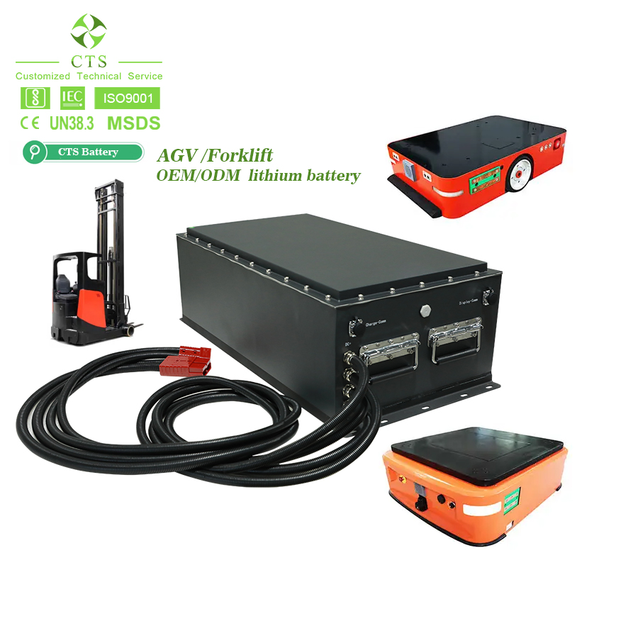 High-Capacity Energy Storage Systems 24V 48V 300ah 400ah 500ah Lithium Ion Batteries Rechargeable Forklift Agv Packs
