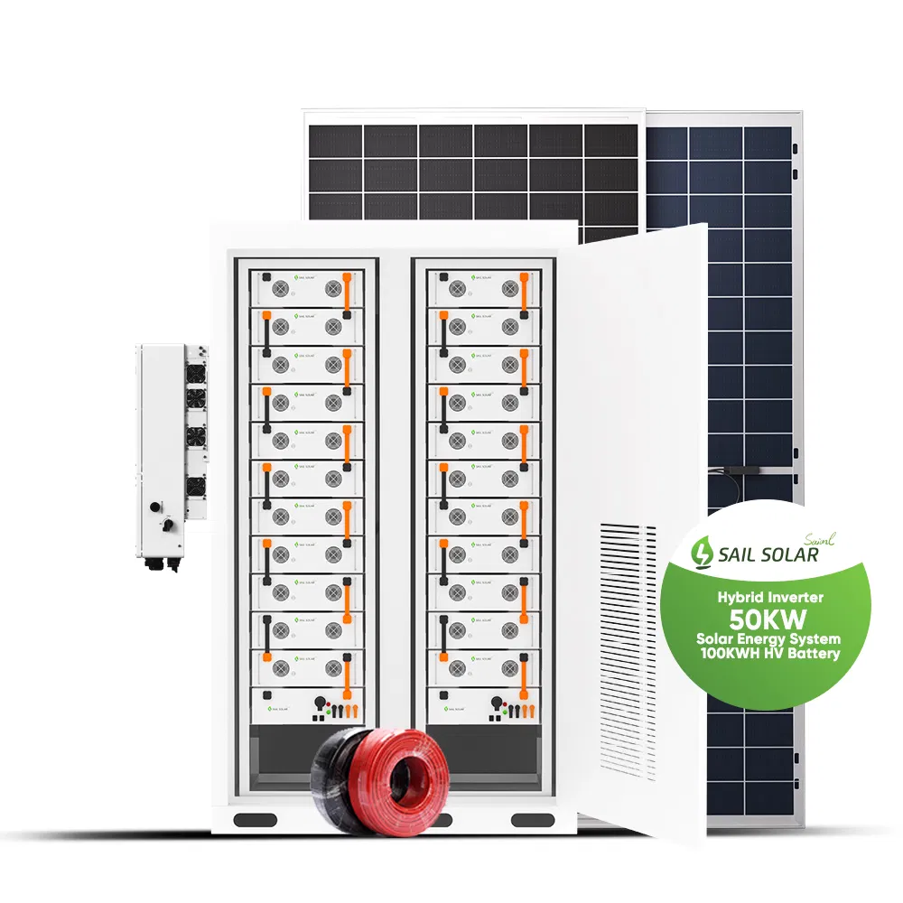 Large Commercial Solar Energy Storage System 100kw Solar Panel with 200kwh High Voltage Lithium Battery Outdoor Install Solar Lithium Storage System Cabinet