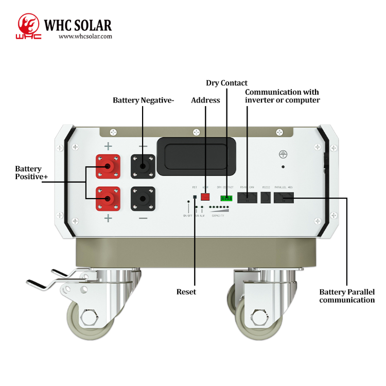 Whc High Voltage Stacked Lithium Battery Modular Design 51.2V400ah LiFePO4 Battery Pack