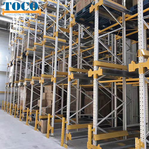 High Storage Capacity Pallet Shuttle System Deep Lanes for Dairy Proudcts