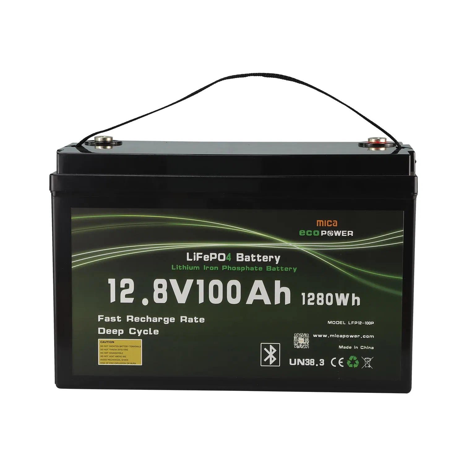 CE Un Saber 12V 100ah 100A LiFePO4 Battery 12.8V Deep Cycle Golf Cart ATV Lithium Battery Lead Acid Battery Replacement