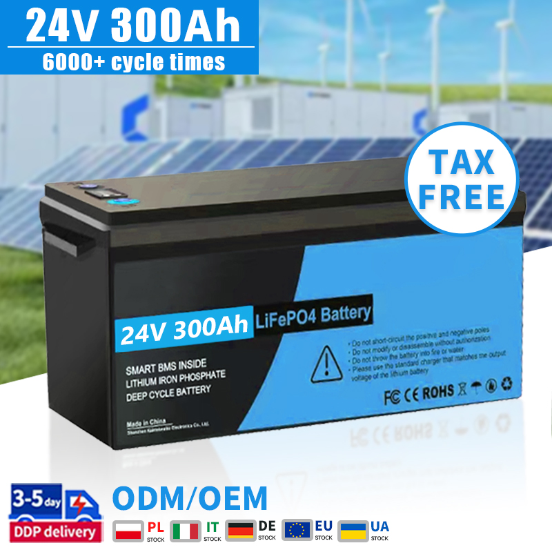 24V 300ah LiFePO4 Battery Solar Storage System 12V/24V/48V Golf Carts Power Lithium Ion Batteries Pack 100ah 200ah 230ah
