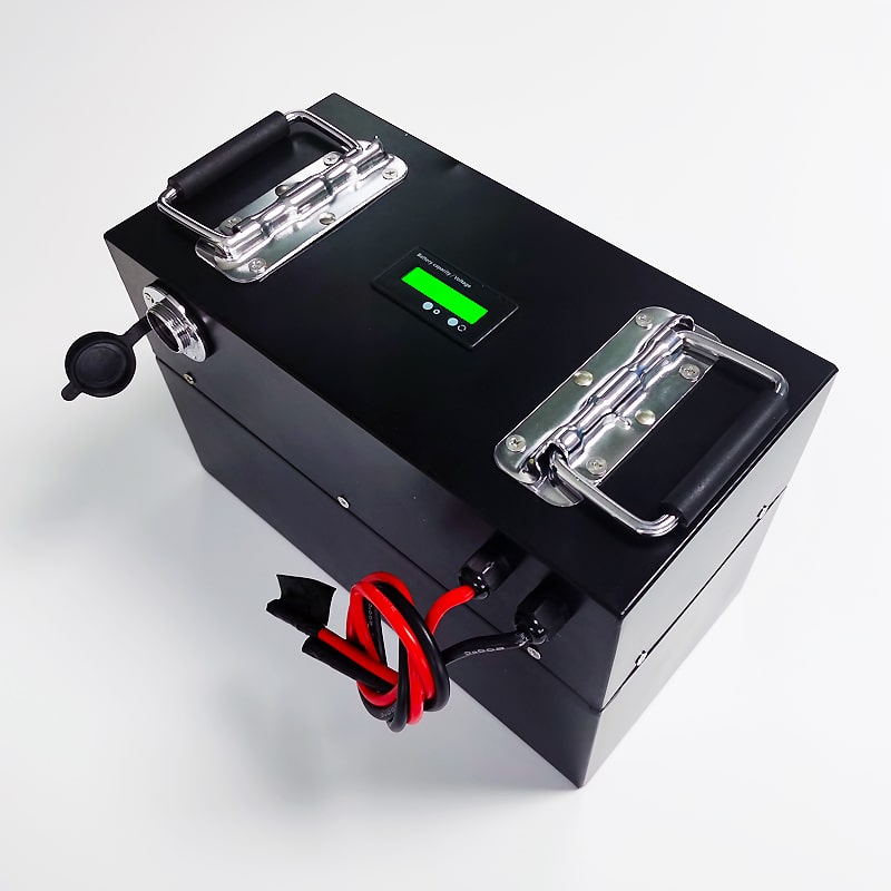 24s3p 72V 76.8V 18ah Rechargeable LiFePO4 Power Battery Pack with LCD Display