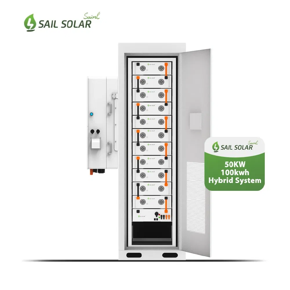 Commercial Use Sail Solar Outdoor Solar Power Storage System 50kw All in One Outdoor Energy Storage Cabinetwith Solis Inverter 100kwh Battery
