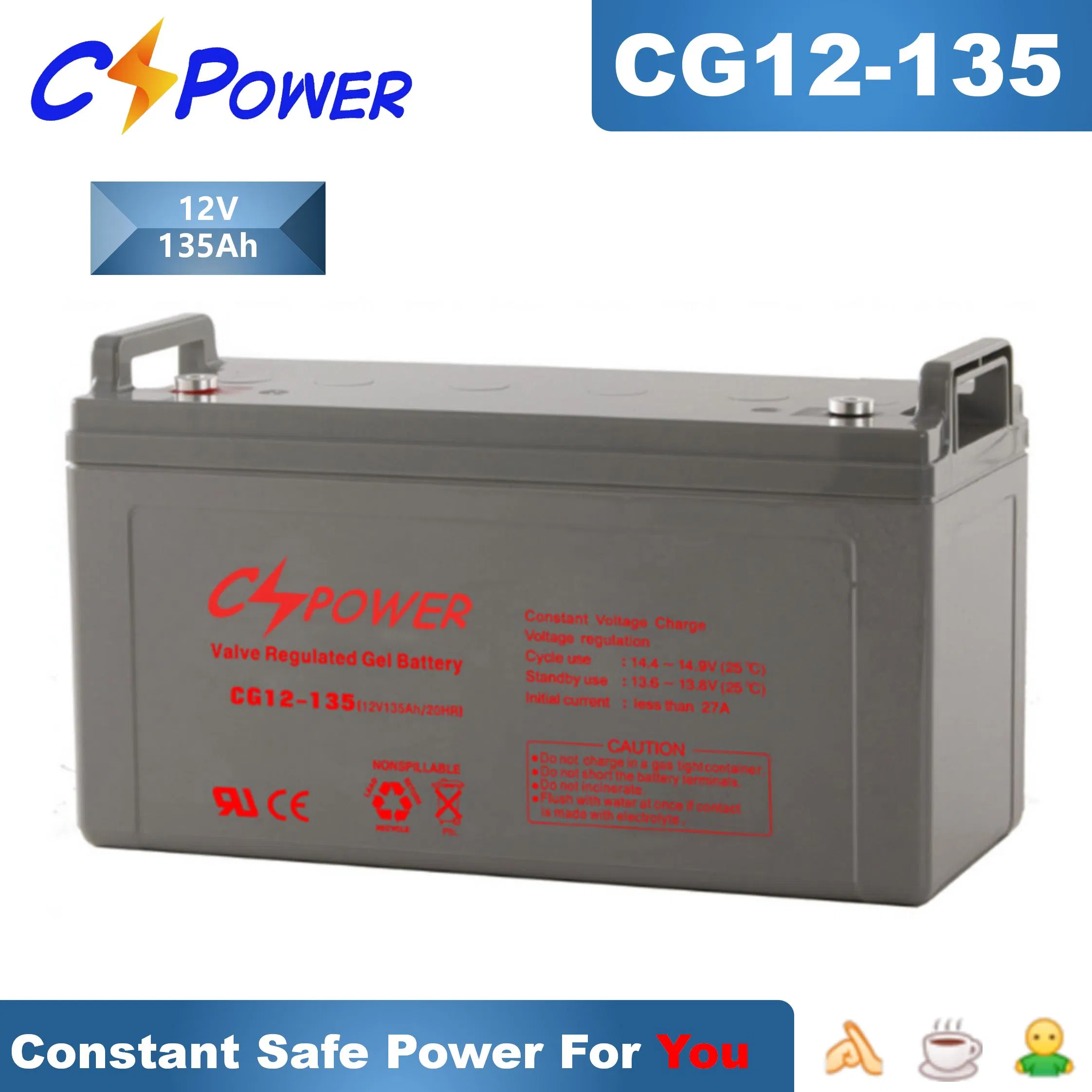 Long Life Gel Battery Maintenance Free Forklift Golf Cart Battery 12V Sealed Lead Acid Battery for UPS