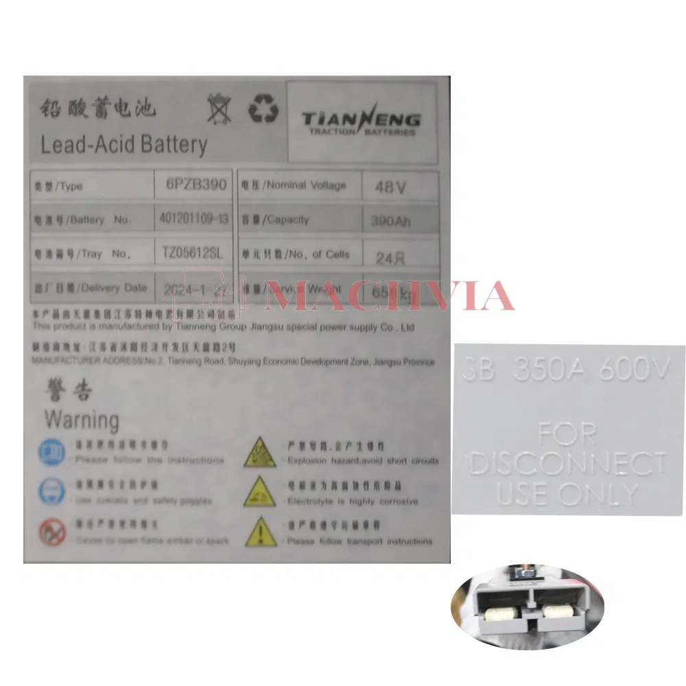 Large Capacity Super Power Battery Pack 48V6pzb390 Toyota 7fbe15