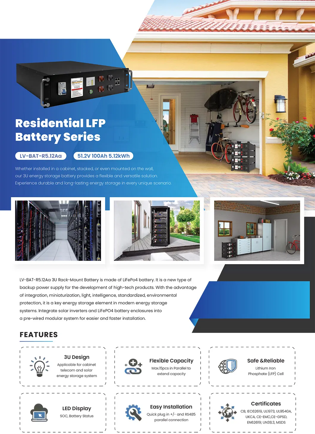 Modular Solar Storage Battery