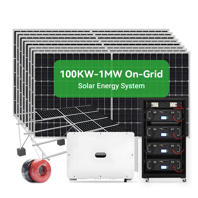 Wholesale Solar System Huawei Hybrid Solar Energy Storage System 100kw 250kw 1MW on Grid Solar Power System with Lithium Battery for Commercial Use