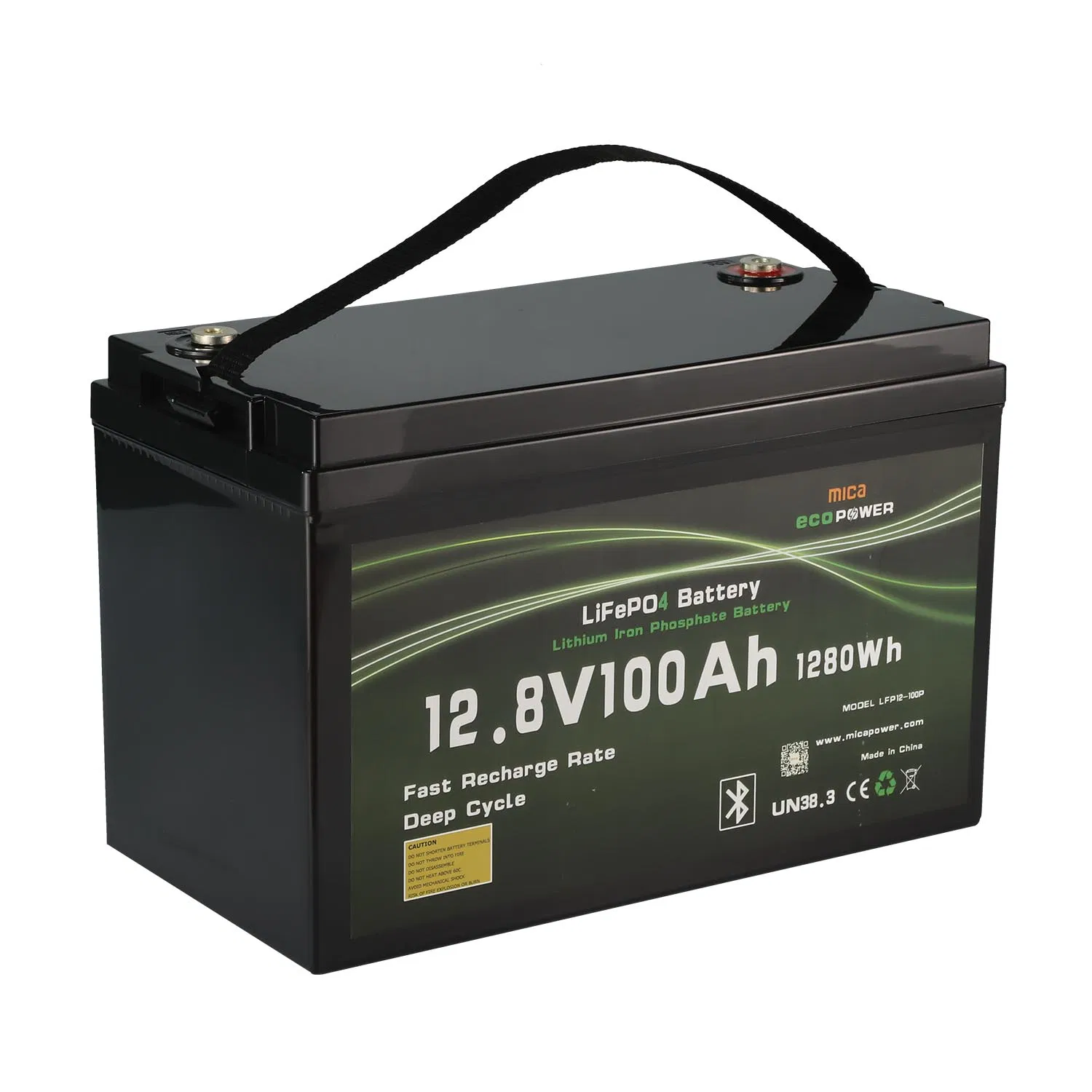 CE Un Saber 12V 100ah 100A LiFePO4 Battery 12.8V Deep Cycle Golf Cart ATV Lithium Battery Lead Acid Battery Replacement