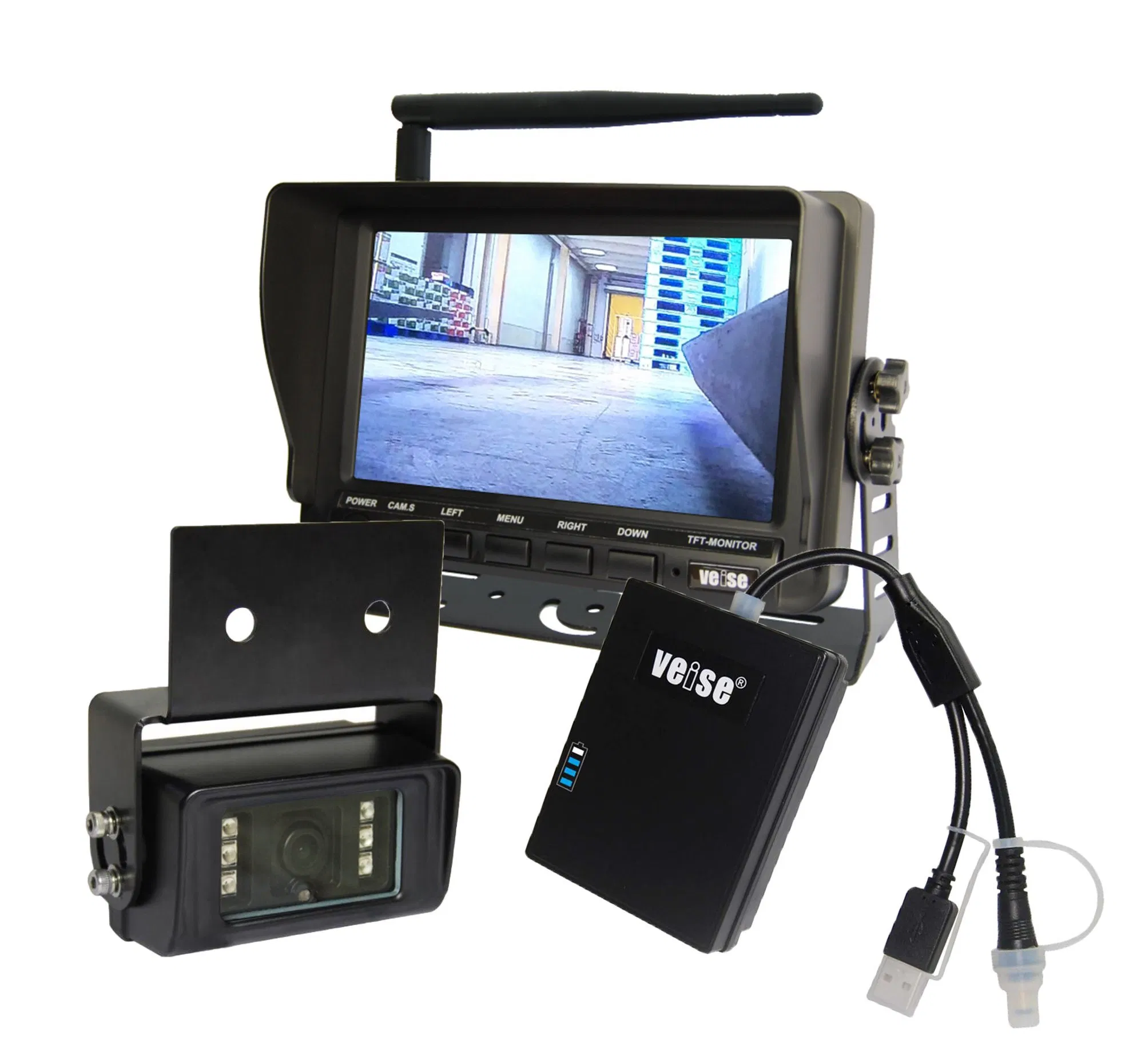 Forklift Wireless Camera System with HD Carriage Mounted Camera and Wireless Monitor