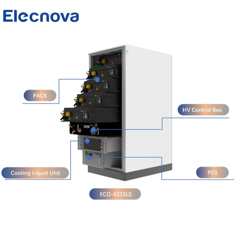 Elecnova 200kw Industrial Commercial Hybrid Solar System Battery Energy Storage System