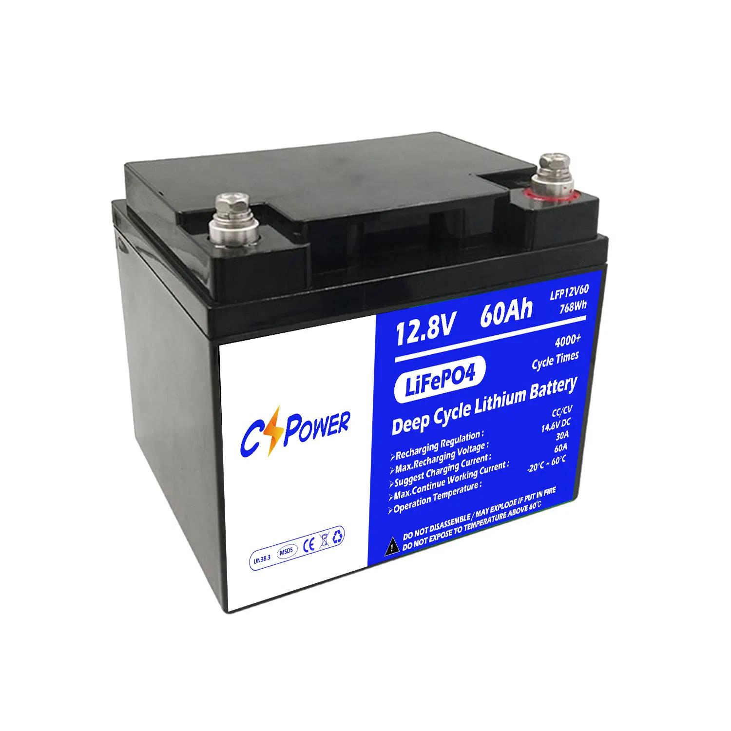 Cspower Battery Deep Cycle LiFePO4 12V200ah Lithium Battery for RV/Solar System/Yacht/Golf Carts Storage