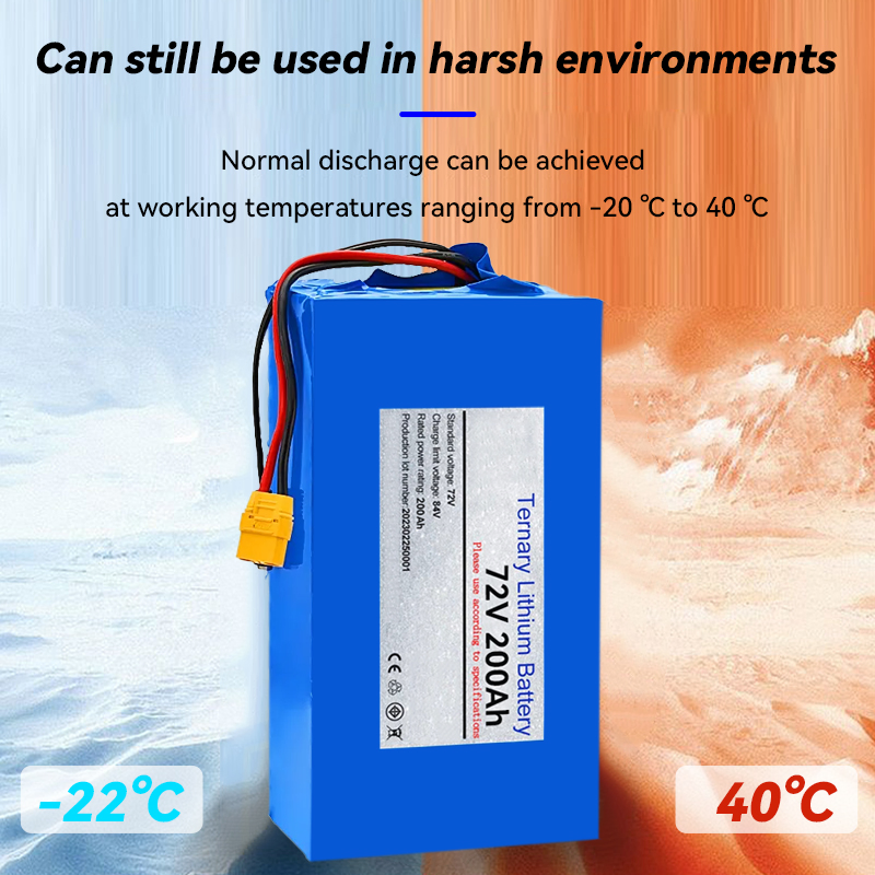 72 Volt Golf Cart Battery 200ah 100ah 72V 60V Grade a Lithium Ion LiFePO4 Battery Pack for Ebike Motorcycle RV Electric Vehicle