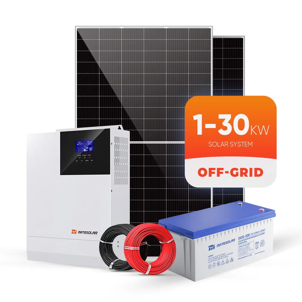 Mate Off Grid Photovoltaic Energy Storage System Complete Set 5kW 8kW 10kW 15kW 20kW 30kW with Solar Modules, MPPT Inverter and Lithium Battery for Residential,