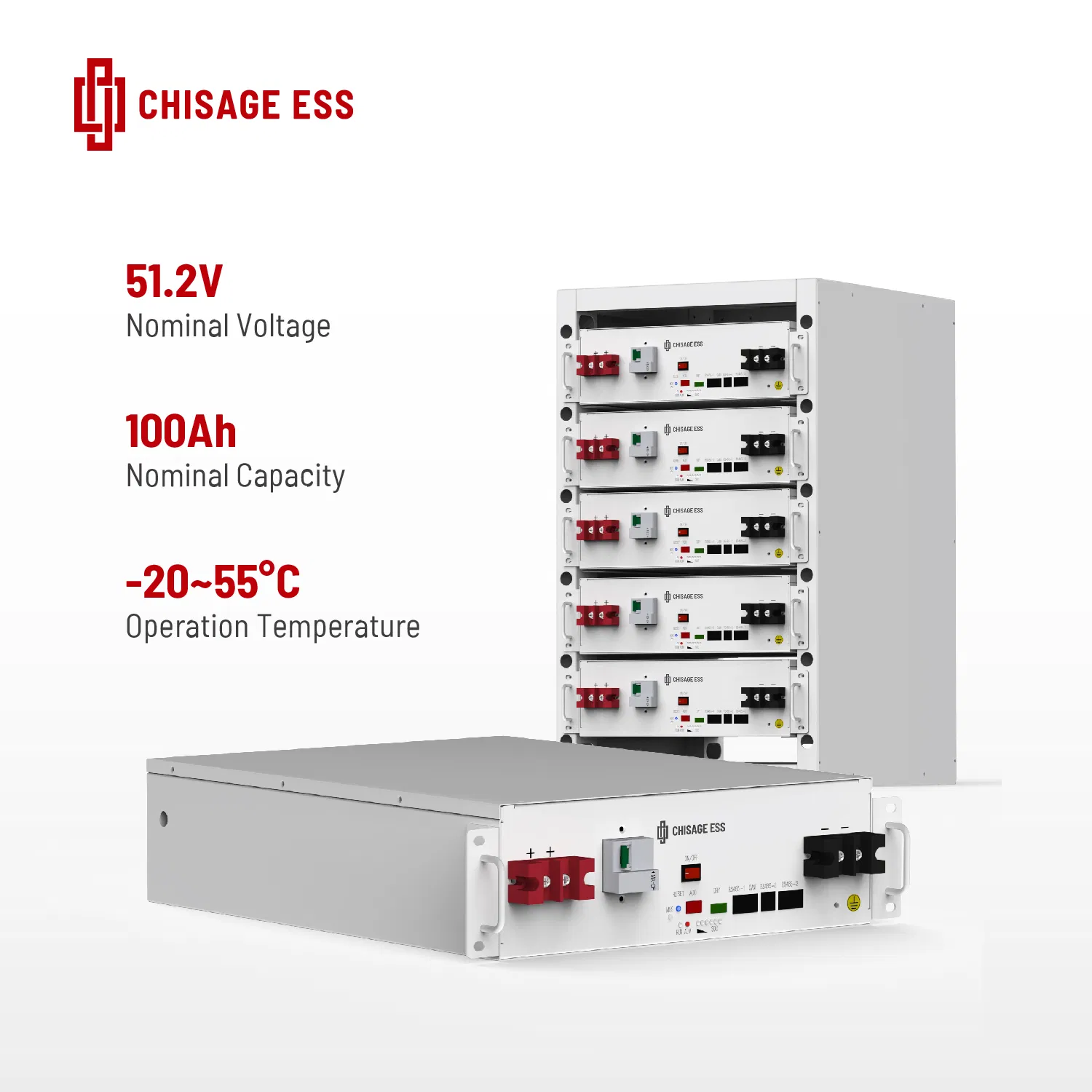 51.2V 100ah Lithium Ion Phosphate Deep Cycle LiFePO4 Battery Pack for Solar Energy Storage
