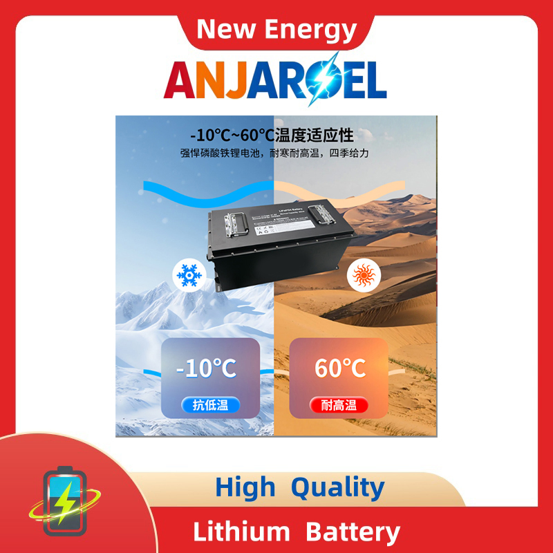 Anjaroel 51.2V 100ah LiFePO4 Battery Golf Cart Deep Cycle Replacement