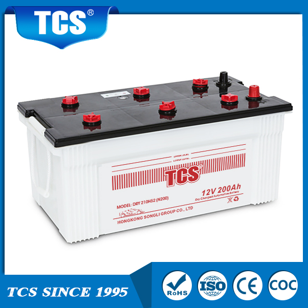 Tcs Low Self-Discharge 210h5 (N200) CCA1400 200ah Car Maintenance Free Battery Slim Car Batteries Forklift Lead Acid Battery for Lighting System
