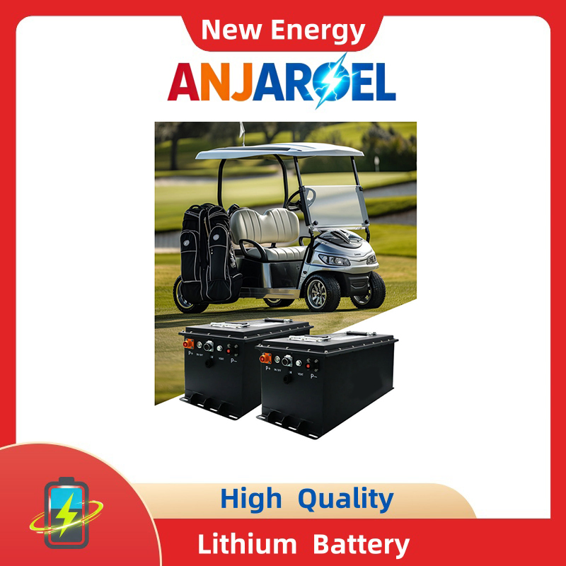 Anjaroel 51.2V 100ah LiFePO4 Battery Golf Cart Deep Cycle Replacement