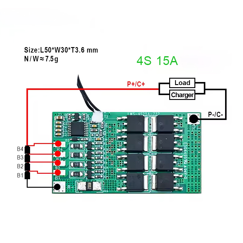 Lws Lithium BMS 3s 4s 25A Battery Management System Protection Board BMS 4s 100A BMS LiFePO4