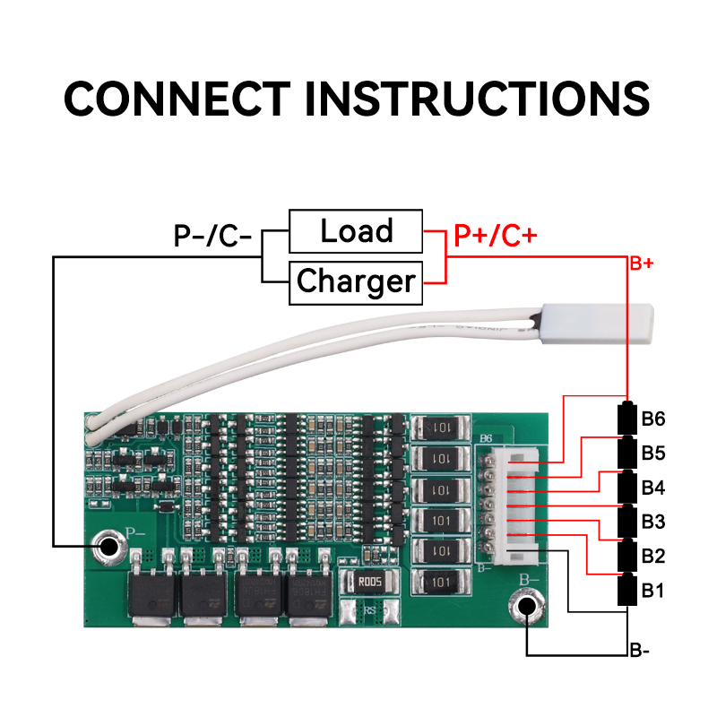 Manufacturer Wholesale Lithium Ion Batteries Battery Management System (BMS) 5s 6s 3A 5A 10A BMS 6s