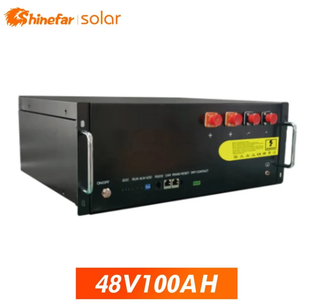 High Voltage Stacked Lithium Battery Modular Design 48V100ah LiFePO4 Battery Pack