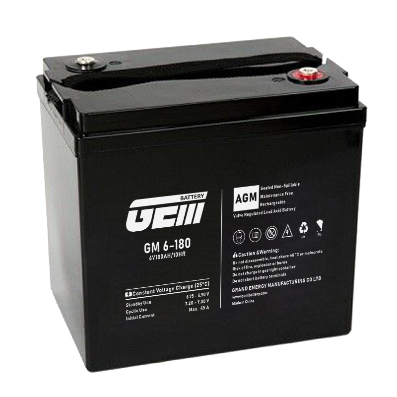 GEM Battery 6V180AH SLA Battery Replaces Camper Golf Cart RV Boat Solar Wind 6V 200ah Golf Cart Gel AGM/Lead Acid Deep Cycle Electric Vehicle Battery