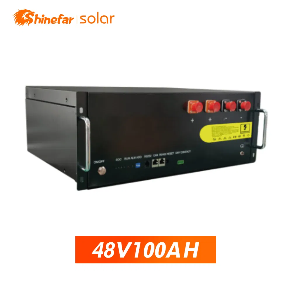 Solar System Use for Stacked Lithium Battery Modular Design 48V100ah LiFePO4 Battery Pack
