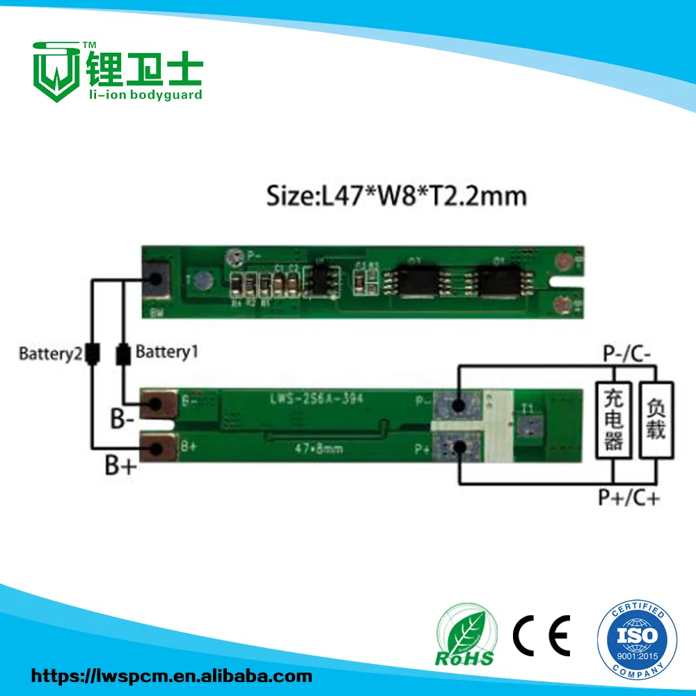 Lithium Ion/LiFePO4 Battery Packs Battery Management System BMS CE/RoHS 1s 10A LiFePO4 BMS